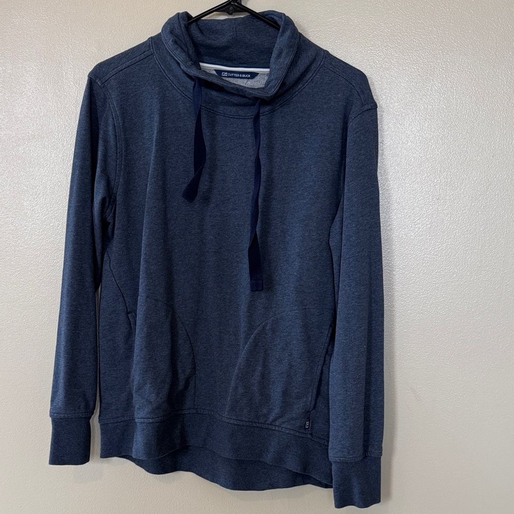 Cutter & Buck Blue Cowl Neck Pullover womens medium